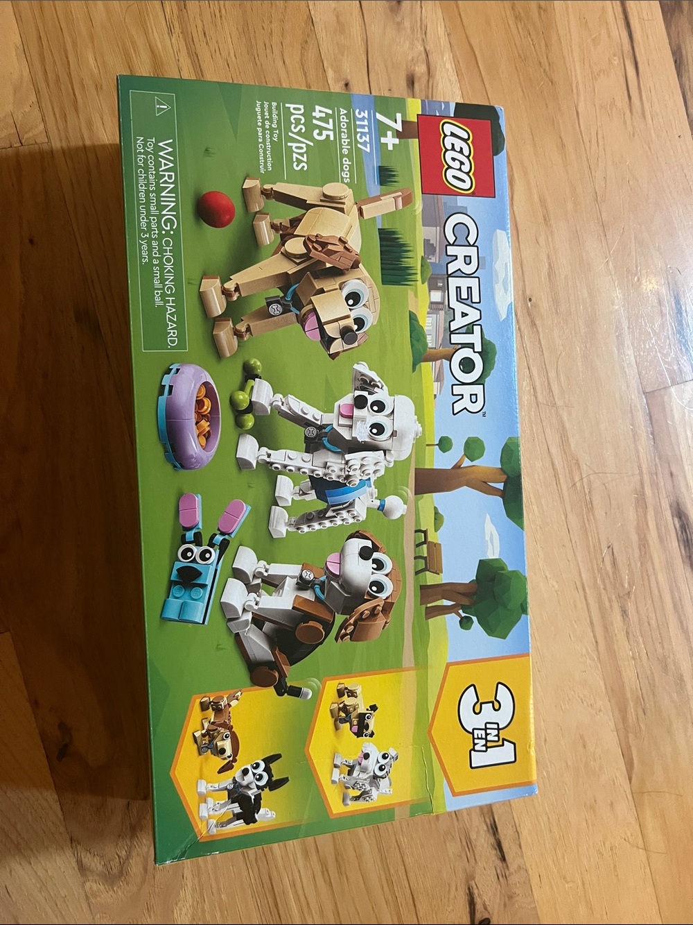 Lego Creator Dog Building Set - Green Box with Brown, White, Blue Accents